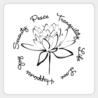 Black Lotus Serenity Sticker